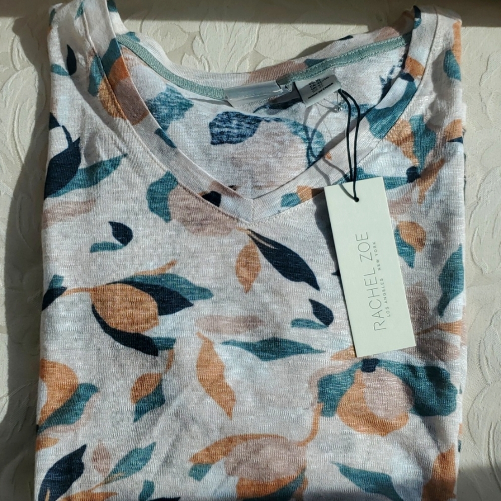 NWT Rachel Zoe Linen Tee - Size XL